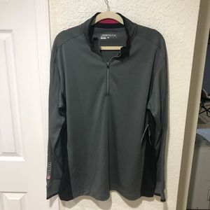 NWT Nike mens size large gray 1/4 zip shirt.